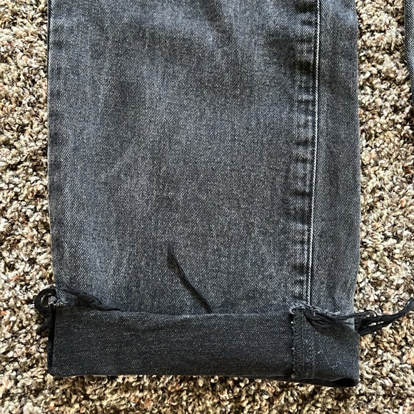 Cotton On Black Long Straight Leg Denim Distressed Jeans, Size 6, Pants Cotton - Picture 8 of 16